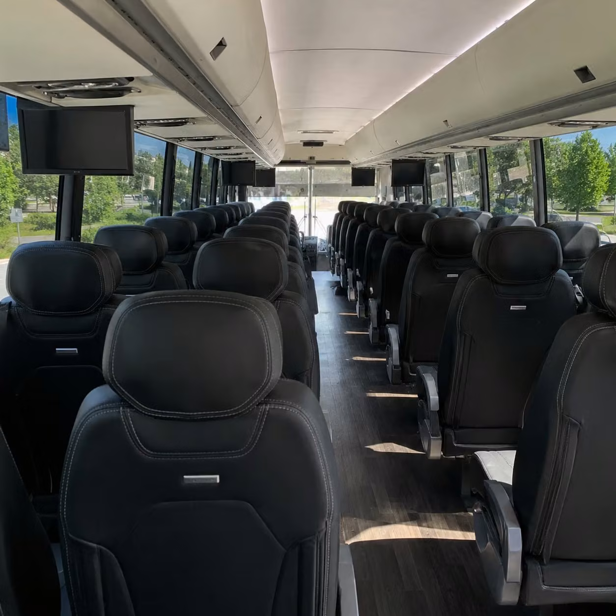 burbank charter bus interior